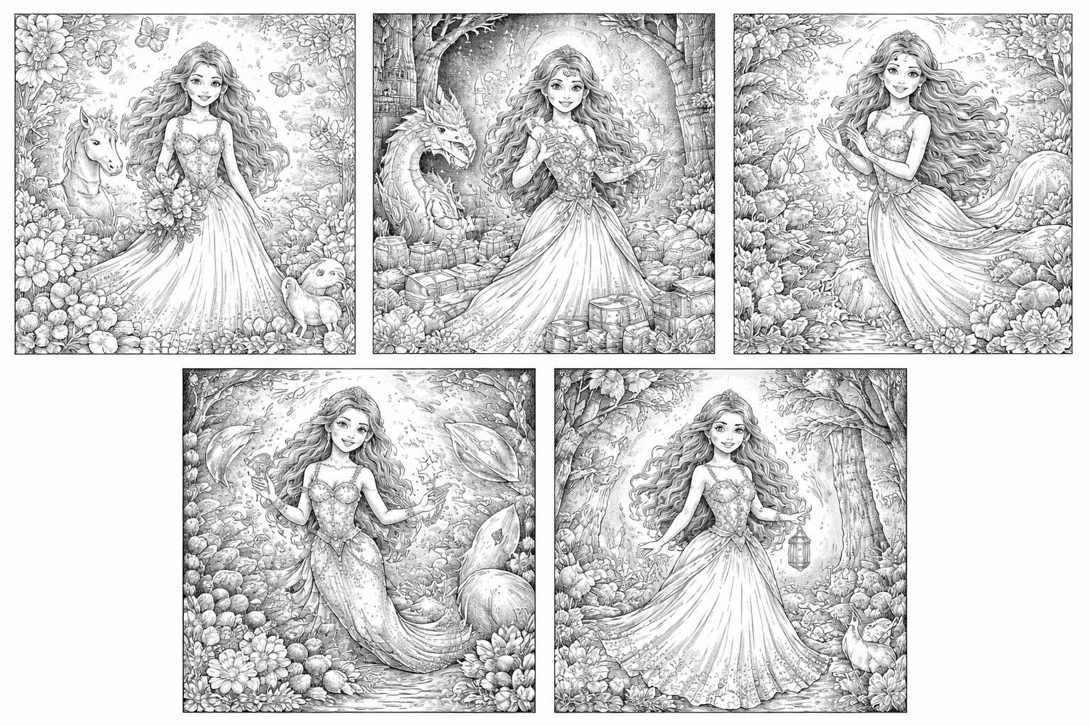 découvrez 5 thèmes imaginatifs de coloriages à imprimer mettant en scène une princesse, parfaits pour divertir et émerveiller les enfants.