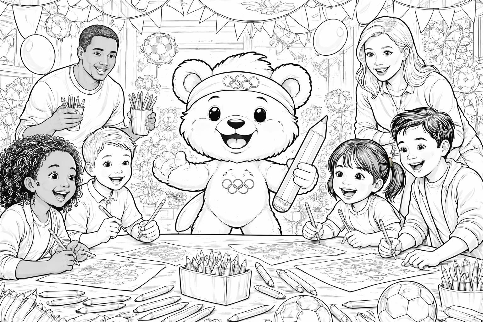 téléchargez gratuitement un coloriage de la mascotte des jeux olympiques pour un moment de partage et de créativité en famille ou entre amis.