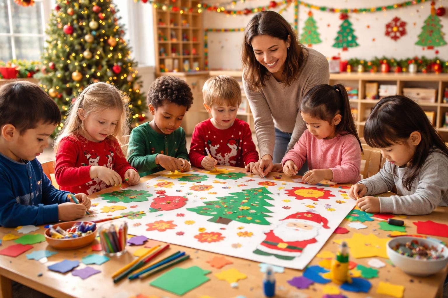découvrez des méthodes simples et ludiques pour impliquer tous les enfants de maternelle dans la création d'une carte de noël collective, favorisant la créativité et la coopération en classe.