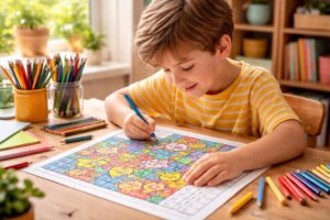 découvrez comment le coloriage magique combiné à des additions simples stimule la créativité et l'apprentissage des enfants de manière ludique et éducative.