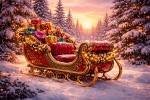 téléchargez le meilleur coloriage du traîneau du père noël pour amuser et émerveiller vos enfants pendant les fêtes.