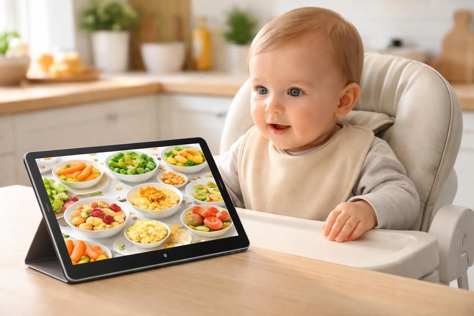 découvrez des menus adaptés pour la diversification alimentaire de votre bébé, spécialement conçus pour une consultation facile sur tablette samsung galaxy.