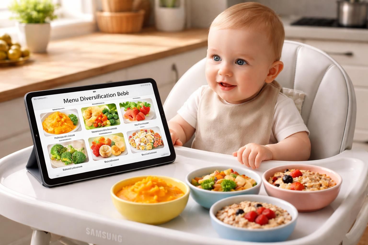 découvrez comment diversifier l'alimentation de votre bébé avec des menus adaptés et des textures variées, optimisés pour une lecture facile sur votre tablette samsung galaxy.