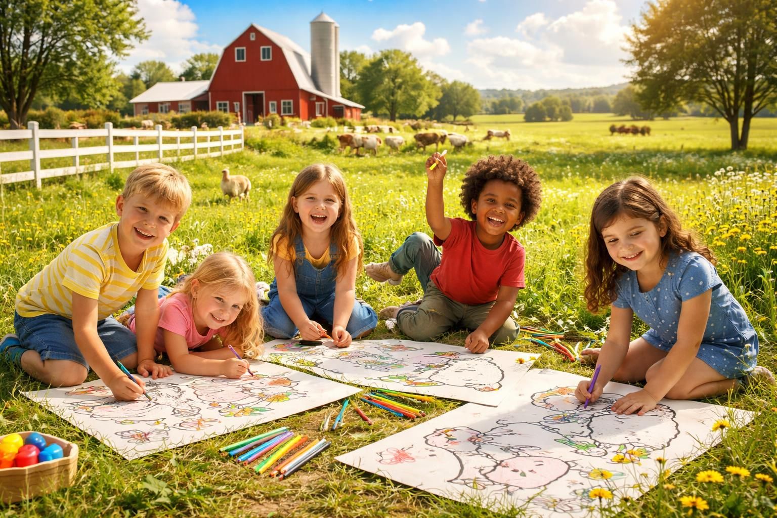 découvrez des modèles de coloriage de la ferme amusants pour initier vos enfants à la créativité tout en s'amusant.
