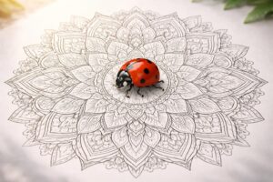 découvrez le mandala avec la coccinelle à colorier, une activité relaxante idéale pour stimuler la créativité et apaiser l'esprit.