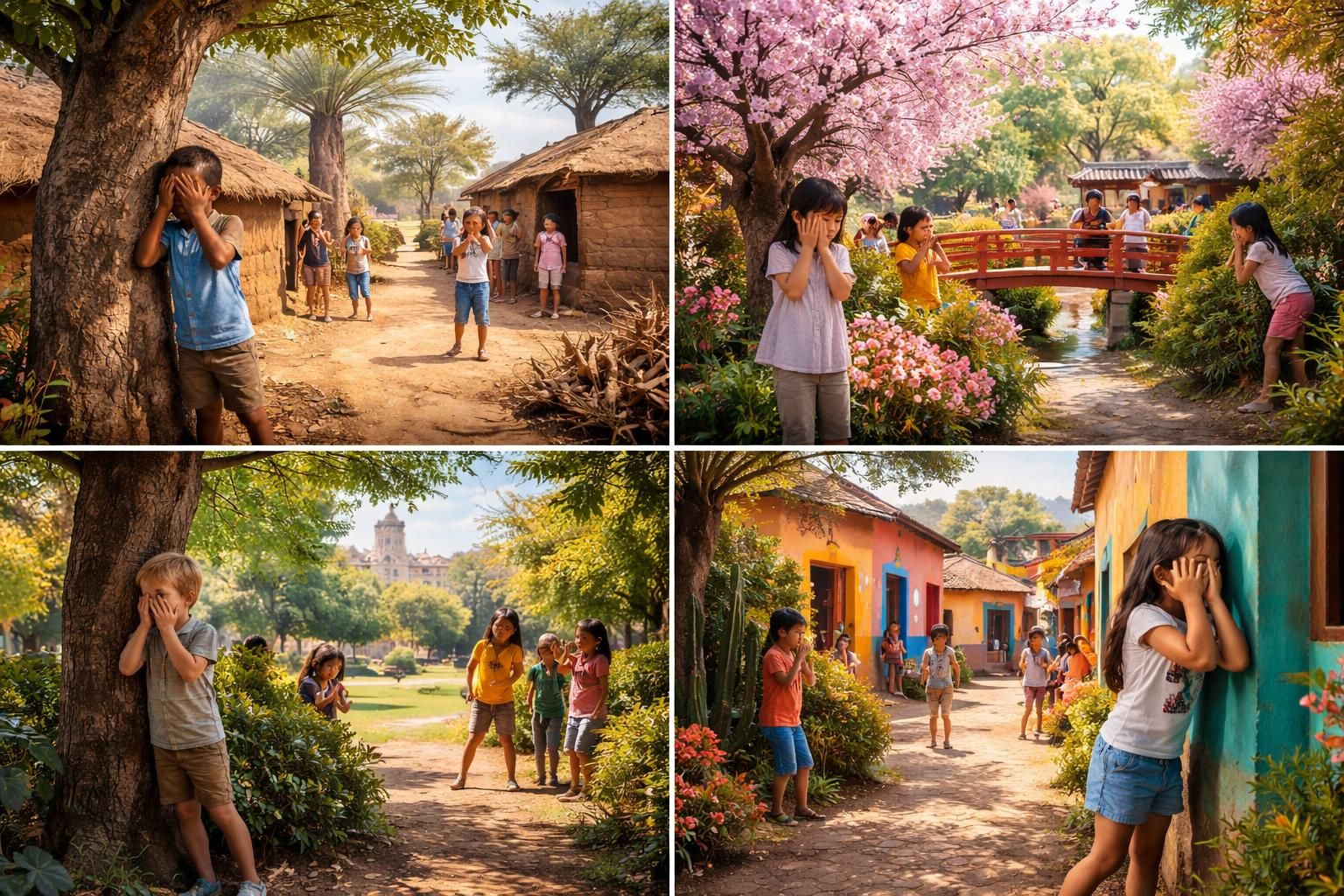 découvrez les différentes traditions et variantes des jeux de cache-cache à travers le monde, une exploration ludique des cultures et des pratiques enfantines.